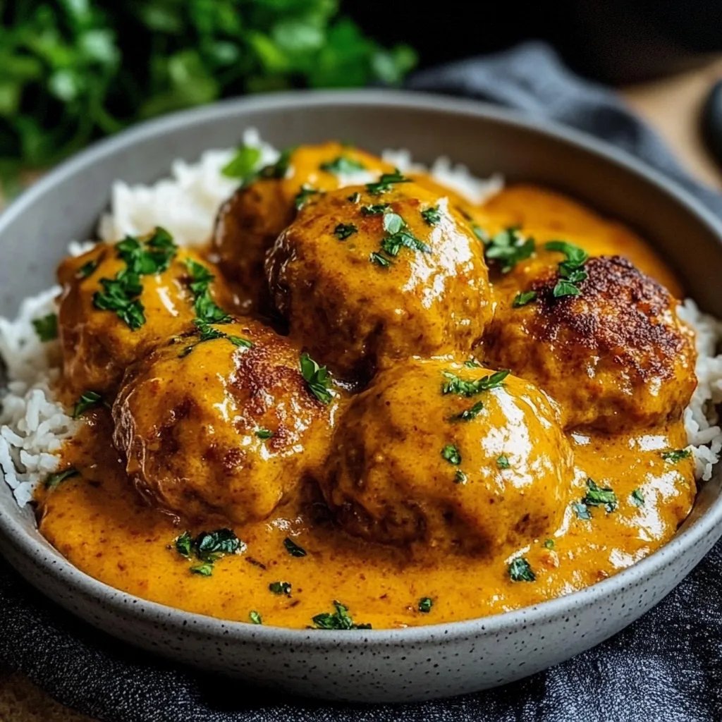 Vegane Linsenknödel in Curry-Sauce