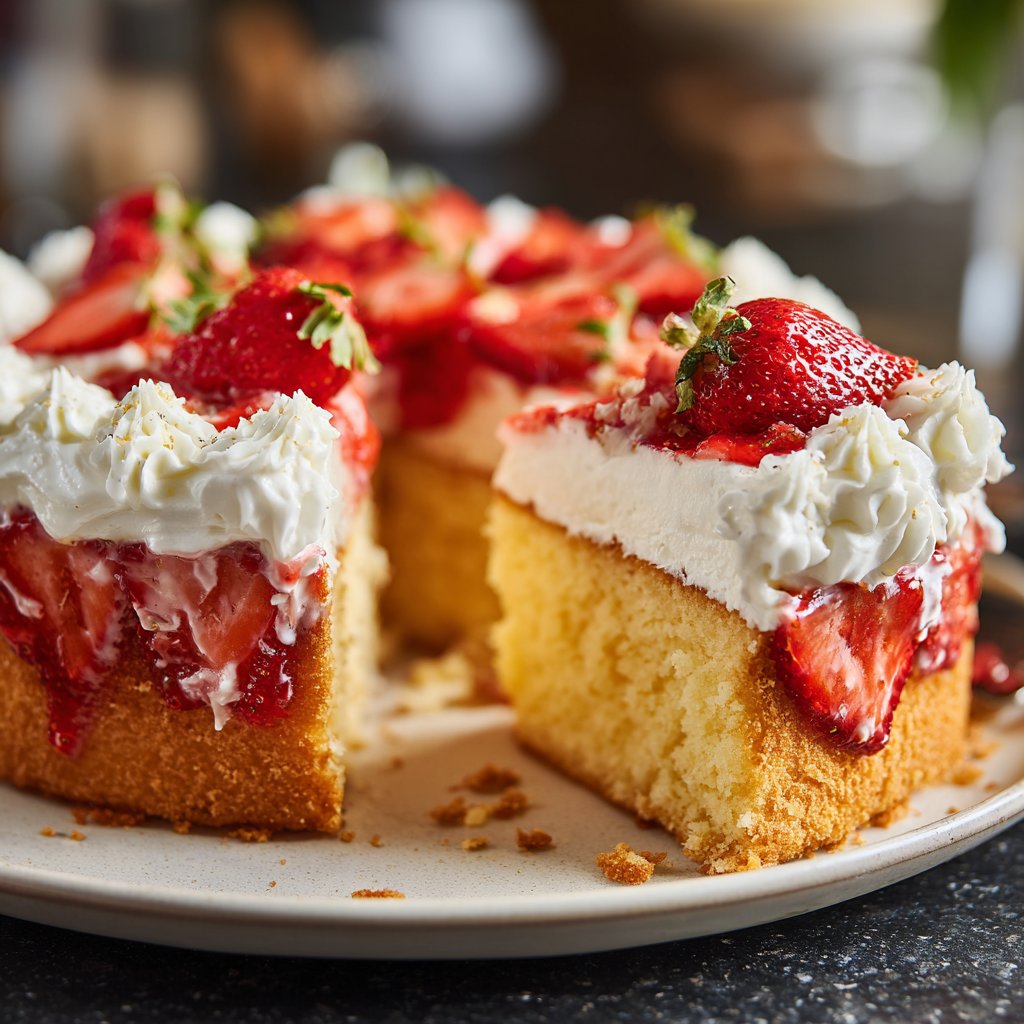 Erdbeerkuchen Mit Schmand