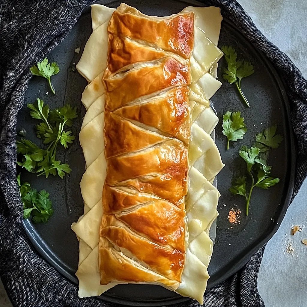 Lachsstrudel mit Blätterteig