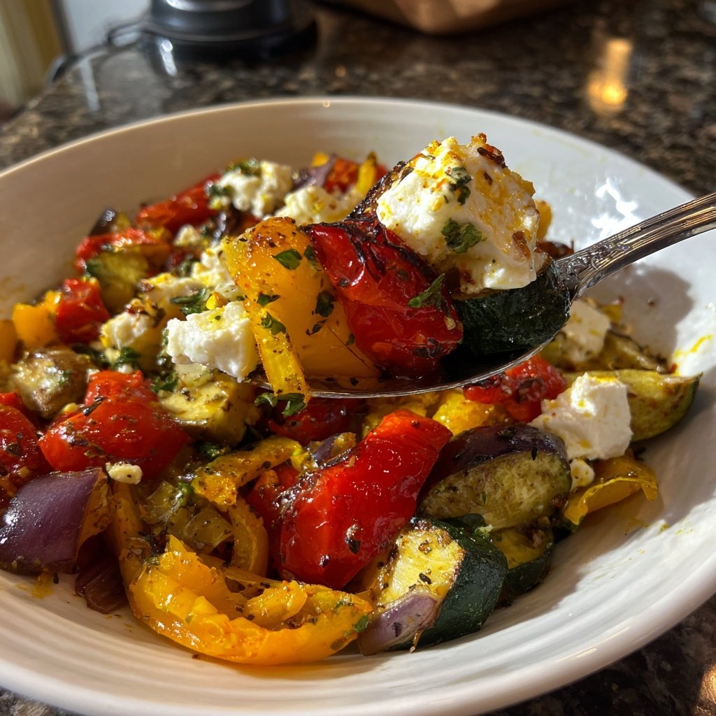 Gesund & Leicht Mediterrane Gemüsepfanne mit Feta