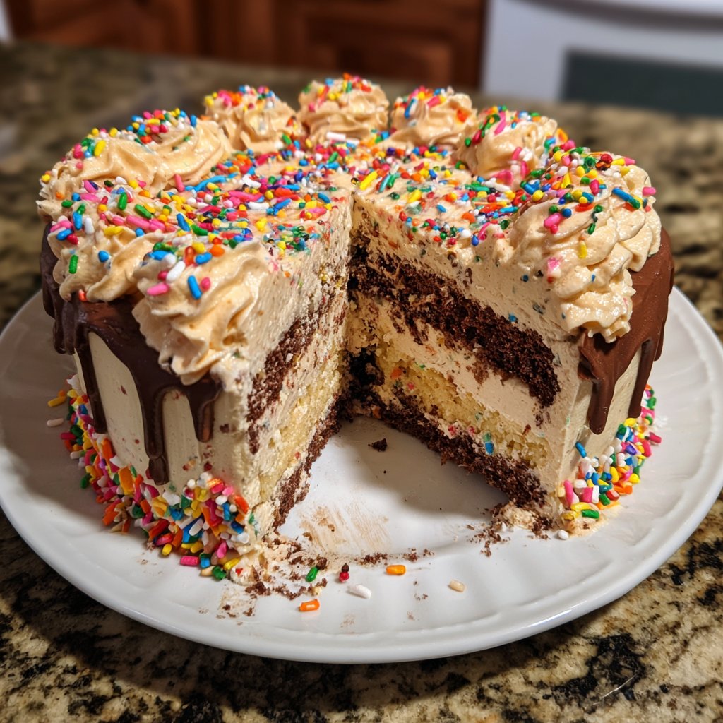 Geburtstagskuchen bunt dekoriert