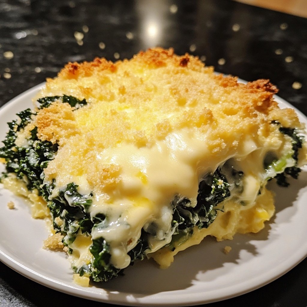 Grünkohlauflauf mit Frischkäse – eiweißreiches Low-Carb-Rezept