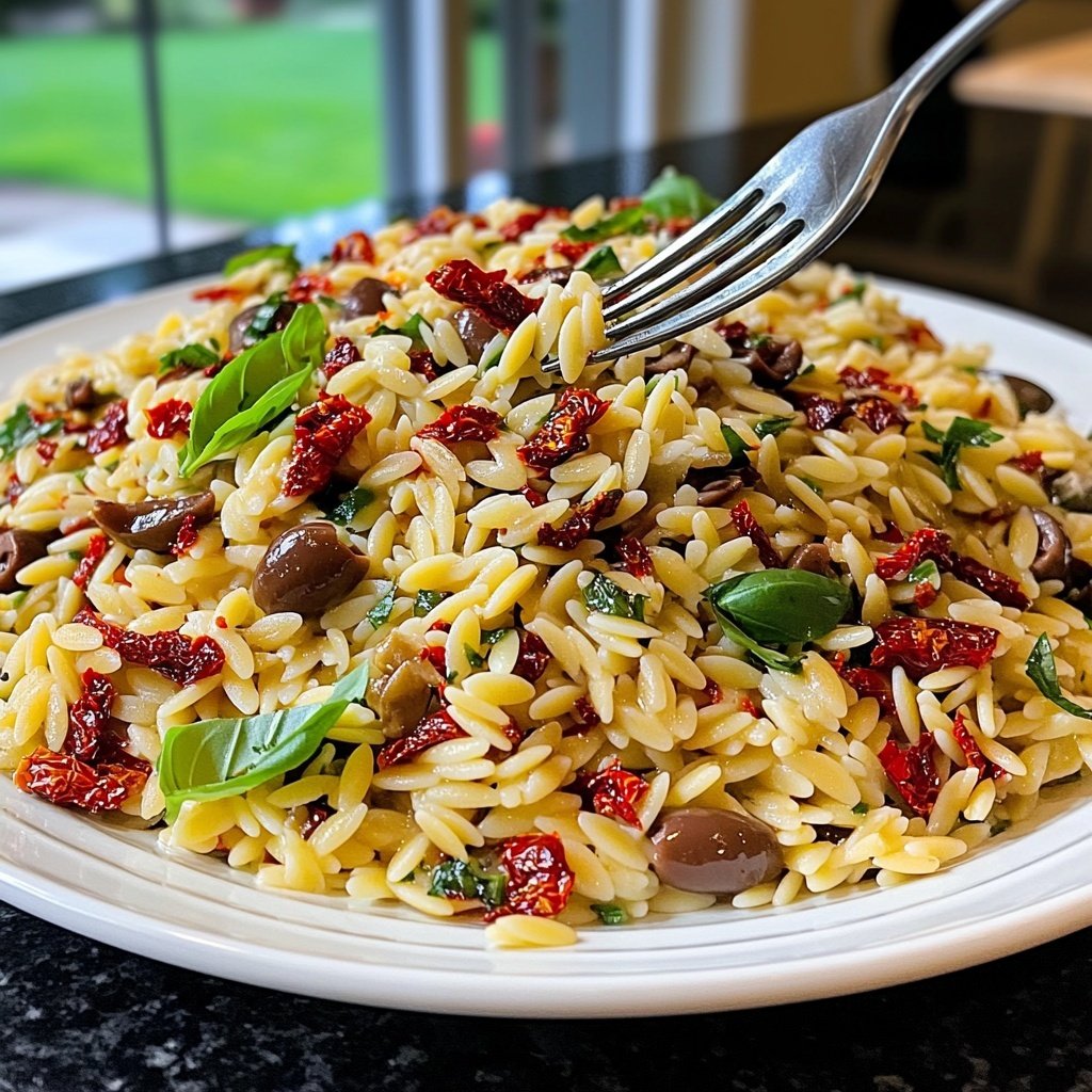 Italienischer Orzo Nudelsalat