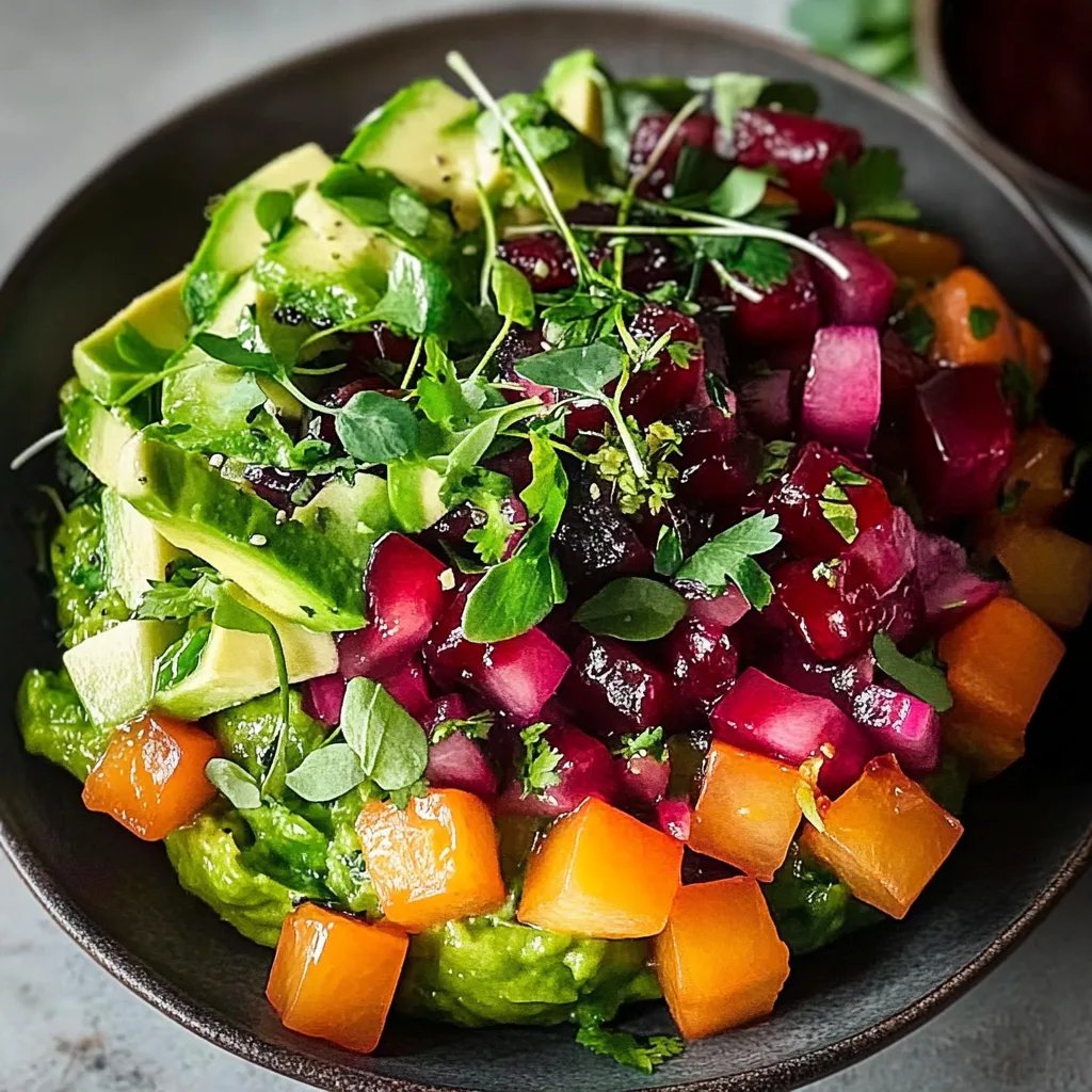 Rote Bete Tatar mit Avocado